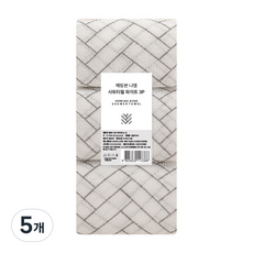 샤바스 헤링본 나염 샤워타월, 화이트, 3개입, 5개