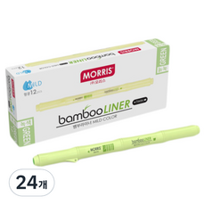 MORRIS 竹節螢光筆, 綠色, 24個