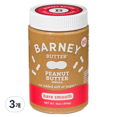 바니버터 땅콩버터 베어 스무스, 454g, 3개