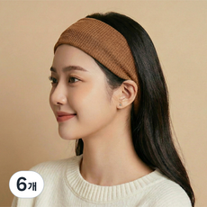 라라듀 탄성 스포츠 헤어밴드, 카멜, 6개