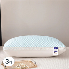 레인보우 고탄성 허니콤 기능성 베개 800g, 블루, 3개