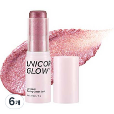유니콘글로우 캔트 웨이트 쿨링 글리터 스틱 11g, 02 메시에, 6개