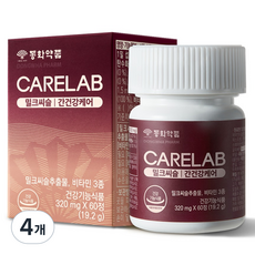동화약품 케어랩 밀크씨슬 간 건강 케어 19.2g, 4개, 60정