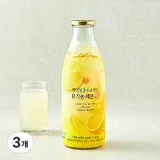 jaim 유기가공식품 인증 해양심층수로 만든 유기농 레몬수, 1L, 3개