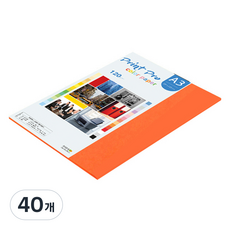 종이문화 프린트프로 얇은 칼라복사지 No 28 로얄오렌지 120g, A3, 40개