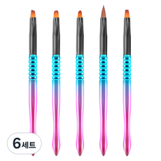 시크핏네일 전문가용 네일브러쉬 젤네일디자인 5종 세트 CFB001, 혼합색상, 6세트