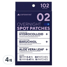 카라서울 아크네 오버나이트 케어 스팟패치, 4개, 102개입