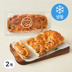 훕훕베이글 올리브 포카치아 (냉동), 480g, 2개, 1개입