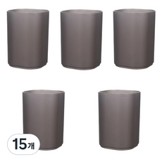 簡約半透明塑膠筆筒, 黑色, 15個