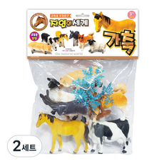世界流通 自然世界 家畜G 動物公仔 7入, 2套