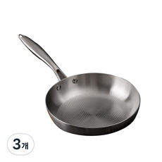 스위스투가르투 통3중 스테인레스 후라이팬 인덕션 IH, 22cm, 3개