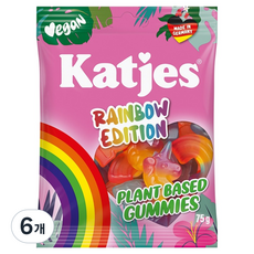 캇예스 비건 젤리 레인보우, 6개, 75g