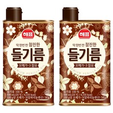 해표 참진한 들기름, 500ml, 2개
