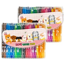 YOUNG ART 女孩款 20色 旋轉蠟筆, 2組