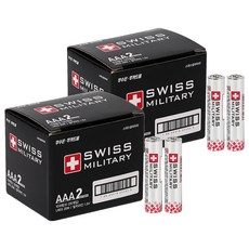 SWISS MILITARY 鹼性AAA電池, 20入, 2個