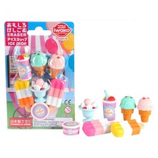 iwako 造型橡皮擦 冰店 1組,日本製造,安全無毒