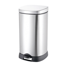 DAY&DAY 日日家居 四方型垃圾桶 12L, #430不鏽鋼桶身, 緩降腳踏式, SA-12CH66, 450 x 252 x 320mm