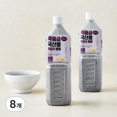 맑은물에 특등급 국산콩 흑임자 콩물, 1L, 8개
