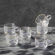 Ocean Burano金邊咖啡杯, 混合色, 6個