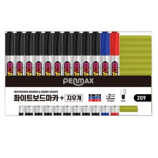 PENMAX 白板筆 黑色 22入+藍色+紅色+板擦組 隨機出貨, 黑色+藍色+紅色, 1組