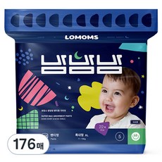 로맘스 밤밤밤 팬티형 기저귀, 특대형(XL), 176매