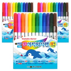지구화학 이지워시 사인펜 12색, 혼합색상, 3개