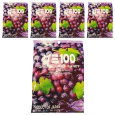 Kasugai 春日井 果汁軟糖 葡萄口味, 5袋, 107g