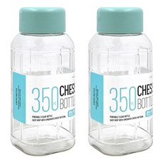 LocknLock 樂扣樂扣 沁涼隨身PET水壺, 藍綠色, 350ml, 2個