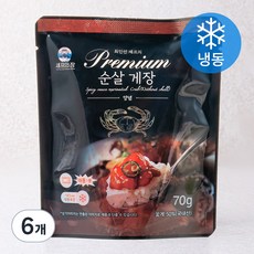 최인선 셰프의 프리미엄 국내산 순살게장 양념 (냉동), 70g, 6개