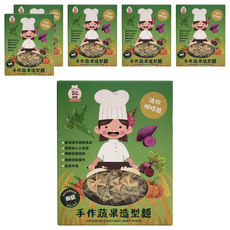港媽私房手作 手作蔬果造型麵 迷你蝴蝶麵 菠菜南瓜口味, 90g, 6盒
