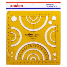 KORING 圓周圓形模板尺 1 / 2 K-840640, 1個, 單一顏色