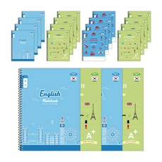 PENPIA 3-6年級男童英文筆記本, 隨機出貨, 20入