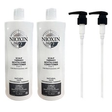 NIOXIN 耐奧森 3D Care System頭皮護理護髮素 第2步驟+按壓器組, 1L, 2個