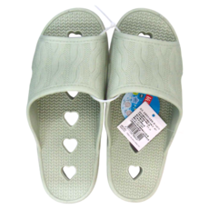 WUWU 抗菌排水浴室拖 JB27 女, 綠色, 1雙
