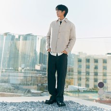 Mind Bridge 男款麂皮襯衫 MYWS2102