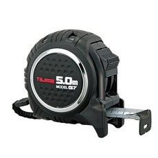 TAJIMA 田島 G7白鋼厚 捲尺 G7L2550S 包膠 雙面印刷 台尺 無快扣 5m x 25mm 黑色 330g, 1個
