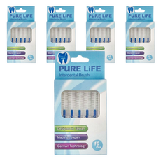 PuRE LiFE 寶淨 纖柔護齒可替換牙間刷毛組 (2.4-2.5mm) PLT-06, 台灣設計 日本製造 德國技術, 10支, 5盒