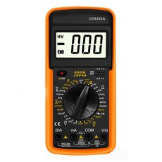 DT9205A 數顯三用電表 智能防燒 交流直流電壓測量, 1個