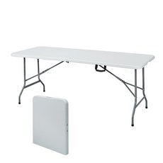 아웃탑 접이식 브로몰딩 테이블 1800, 화이트