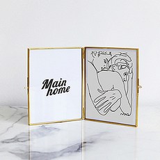 인테리어 유리 액자, 골드