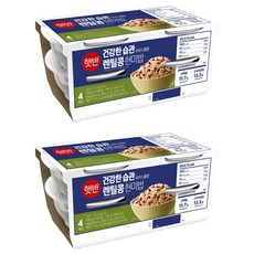 햇반 라이스플랜 렌틸콩 현미밥, 190g, 8개