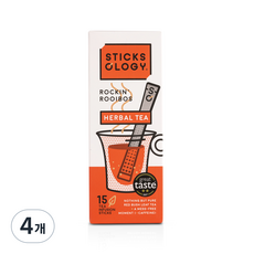스틱솔로지 락킹 루이보스 허브 스틱티, 2.5g, 15개입, 4개