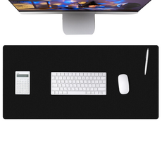 레토 가죽 마우스 장패드 LMP002XLC 800 x 400 mm, 1개, 블랙