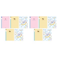 Morning Glory Chaeum Note 小學3-6年級 23行線圈筆記本 5入組, 2組, B 粉紅色 + 黃色 + 藍色