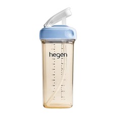 hegen 台灣公司貨 PCTO 輕飲時光PPSU方圓型寬口吸管杯3.0, 沁藍色, 330ml, 1個
