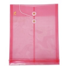 直式附繩公文袋 PP材質 台灣製造, 紅色, 12個