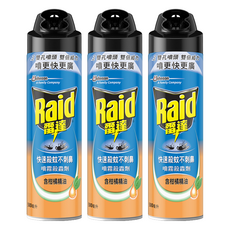 Raid 雷達 噴霧殺蟲劑 含柑橘精油, 500ml, 3罐