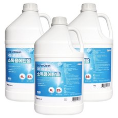 닥터포클린 소독용 에탄올, 3개, 4L