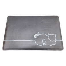 激厚12mm減壓皮革地墊 貓咪日常 PU皮革, 71 x 44cm