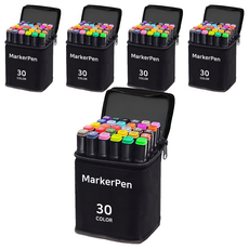 DADA 設計繪圖馬克筆布盒, 30色, 5套